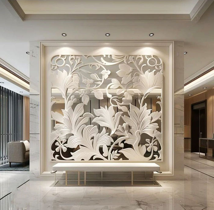 Vách ngăn phòng khách 3D